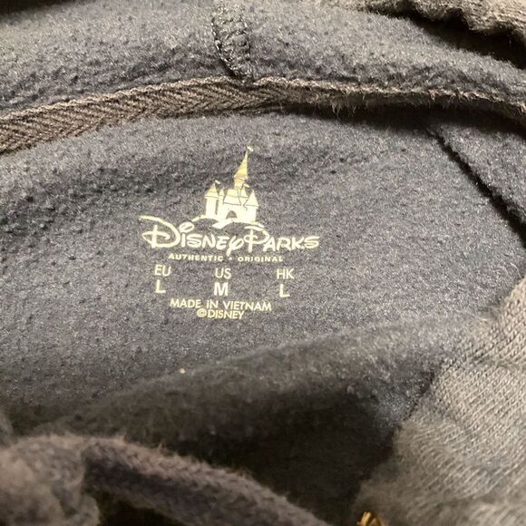 Vintage Disney Parks zip up Hoodie Navy and Yellow, Medium - Picture 6 of 7